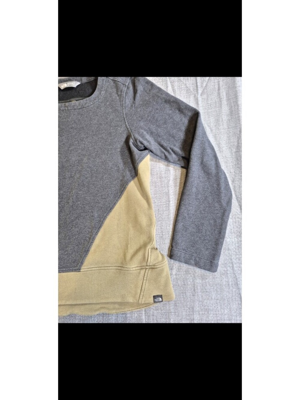 The North Face EZ Colorblock Pullover Sweatshirt Women's Large Gray Taupe - Picture 2 of 8
